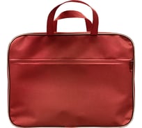 Папка-портфель Lamark A4, 1 отделение, на молнии, с ручками, текстиль, красная DC0019-RD