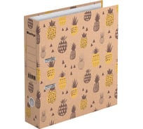 Папка-регистратор BERLINGO Pineapple 70 мм, крафт-бумага, с рисунком ATk_70403