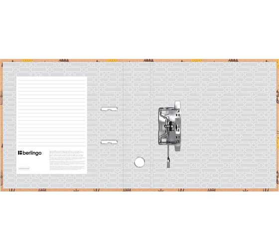 Папка-регистратор BERLINGO Pineapple 70 мм, крафт-бумага, с рисунком ATk_70403