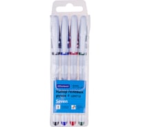 Набор гелевых ручек OfficeSpace 4 цвета, белый корпус, 1.0 мм GP777/4_1697