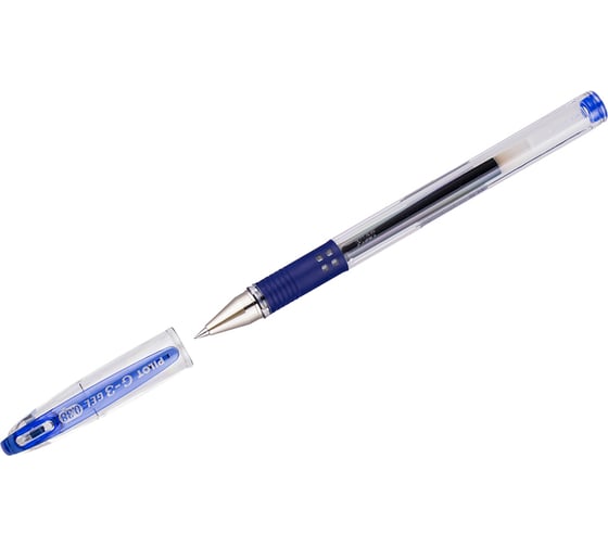 Гелевая ручка Pilot G-3 синяя, 0,38 мм, грип BLN-G3-38-L 1
