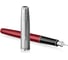 Перьевая ручка Parker Sonnet Sand Blasted Metal&Red Lacquer черная, 0.8 мм, подарочная упаковка 2146736 2