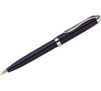 Шариковая ручка BERLINGO Silk Standard синяя, 0.7 мм, синий/хром, поворотный, пластиковый футляр CPs_70322