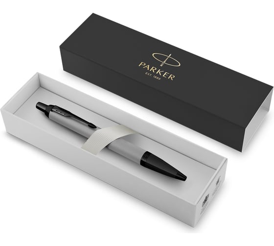 Шариковая ручка Parker IM Achromatic Grey синяя, 1.0 мм, подарочная упаковка 2127752