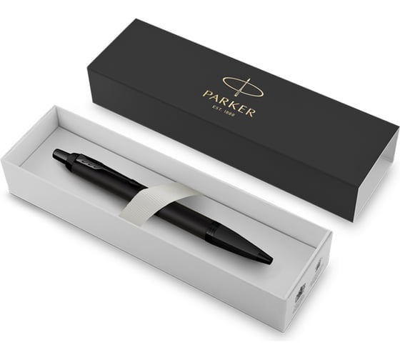 Шариковая ручка Parker IM Achromatic Black синяя, 1.0 мм, подарочная упаковка 2127618