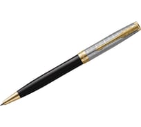 Шариковая ручка Parker Sonnet Metal&Black GT черная, 1.0 мм, поворотный, подарочная упаковка 2119787