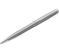 Шариковая ручка Parker Sonnet Sand Blasted Stainless Steel черная, 1.0 мм, поворотный 2146876