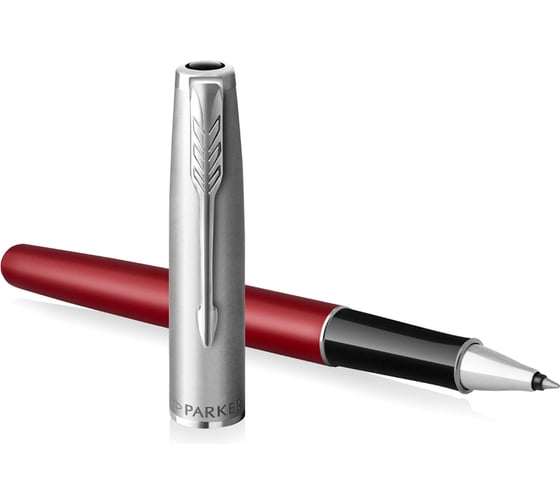 Ручка-роллер Parker Sonnet Sand Blasted Metal&Red Lacquer черная, 0.8 мм, подарочная упаковка 2146770
