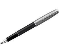 Ручка-роллер Parker Sonnet Sand Blasted Metal&Black Lacquer черная, 0.8 мм, подарочная упаковка 2146866