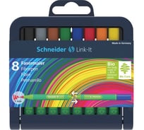 Набор капиллярных ручек-фломастеров Schneider Link-It 8 цветов, 1.0 мм, европодвес 192098