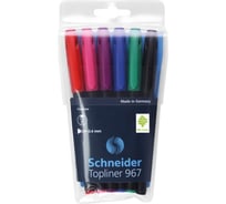 Набор капиллярных ручек Schneider Topliner 967 6 цветов, 0.4 мм, европодвес 196796