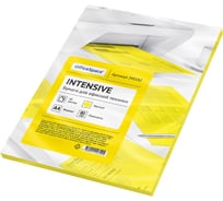 Цветная бумага OfficeSpace intensive А4, 80 г/м2, 50 листов, желтый 245182