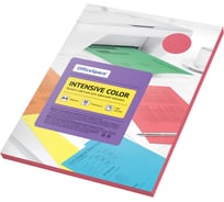 Цветная бумага OfficeSpace Intensive Color A4, 80 г/м2, 100 листов, красный IC_38230
