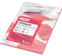 Цветная бумага OfficeSpace intensive А4, 80 г/м2, 50 листов, розовый 245185
