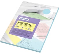 Цветная бумага OfficeSpace Pale Color A4, 80 г/м2, 100 листов, голубой PC_38231