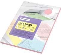 Цветная бумага OfficeSpace Pale Color A4, 80 г/м2, 100 листов, розовый PC_38235