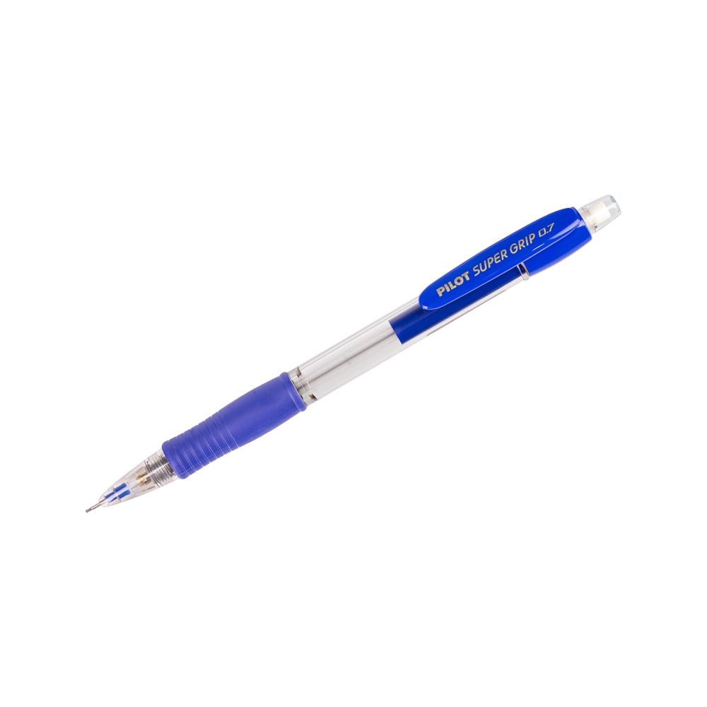 Механический карандаш Pilot Super Grip 0,7 мм, с ластиком, синий корпус ...