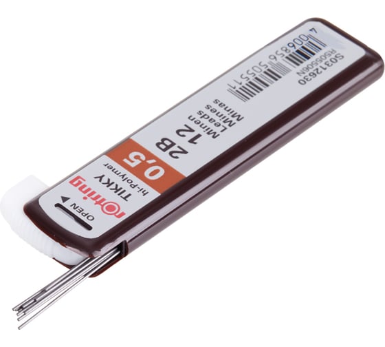 Грифели для механических карандашей Rotring Tikky 12 шт, 0,5 мм, 2B S0312630