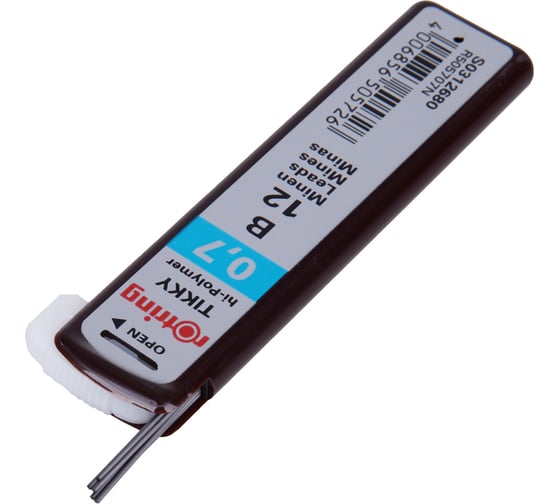 Грифели для механических карандашей Rotring Tikky 12 шт, 0,7 мм B S0312680