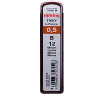 Грифели для механических карандашей Rotring Tikky 12 шт, 0,5 мм, B S0312640