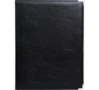 Адресная папка OfficeSpace А4, кожзам, металлические уголки, черный 284776