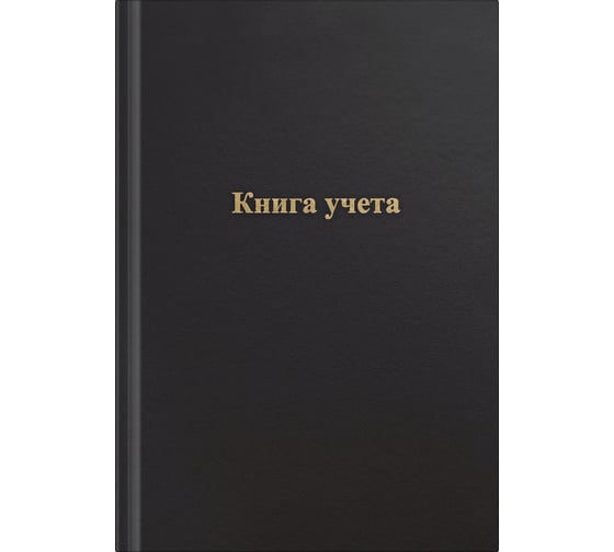 Книга учета OfficeSpace А4, 96 листов, клетка, 200х290 мм, бумвинил, цвет черный, блок офсетный 275755