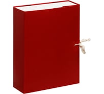 Архивный короб OfficeSpace с завязками разборный, бумвинил, 80 мм, красный, клапан МГК 284720