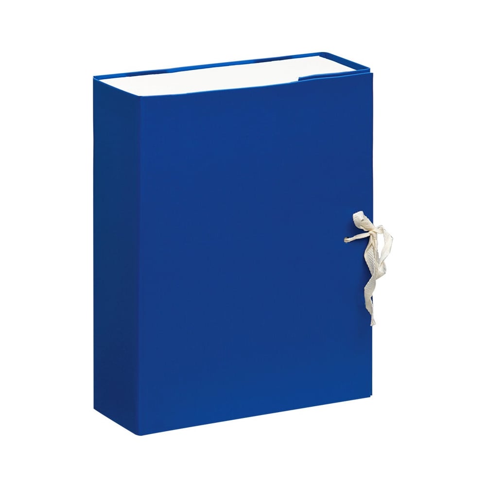 Короб архивный с завязками OFFICESPACE разборный, БВ, 80мм, синий, клапан МГК