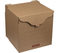 Архивный короб для регистраторов и накопителей OfficeSpace фронтальная загрузка, липучка 264793