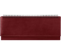 Недатированный планинг OfficeSpace Winner 330х130 мм, 56 листов, кожзам, бордовый Pn56_25283