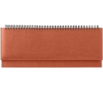 Недатированный планинг OfficeSpace Nebraska 330х130 мм, 56 листов, кожзам, коричневый Pn56_25232