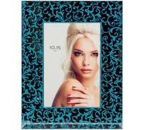 Стеклянная фоторамка OfficeSpace Узоры 10х15 см, синий РСТ_20570