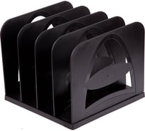 Вертикальный лоток-сортер Стамм сборный, 4 отделения, черный СО02