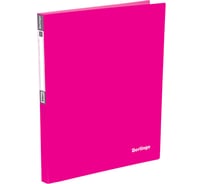 Папка на 4 кольцах BERLINGO Neon 25 мм, 700 мкм, неоновая розовая ABp_42813