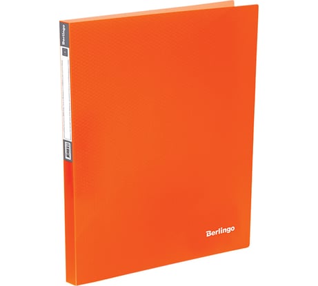 Папка на 4 кольцах BERLINGO Neon 25 мм, 700 мкм, неоновая оранжевая ABp_42804