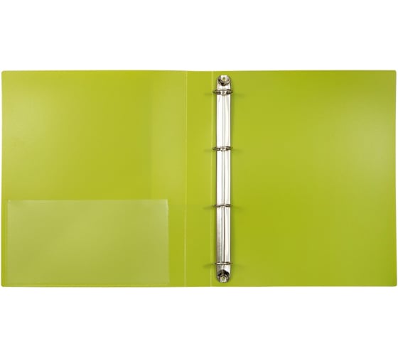 Папка на 4 кольцах BERLINGO Color Zone 35 мм, 600 мкм, салатовая ABp_43619