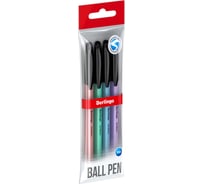 Шариковая ручка BERLINGO Instinct 0.7 мм, синяя, корпус ассорти, 4 шт CBp_70015_4