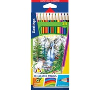 Карандаши с двухцветным грифелем BERLINGO Водопад 12 штук, 24 цвета CP03924