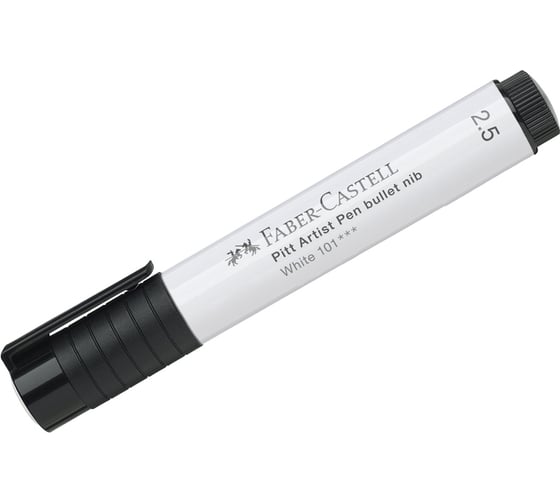 Капиллярная ручка Faber-Castell Pitt Artist Pen Bullet Nib белая, 2.5 мм 167601