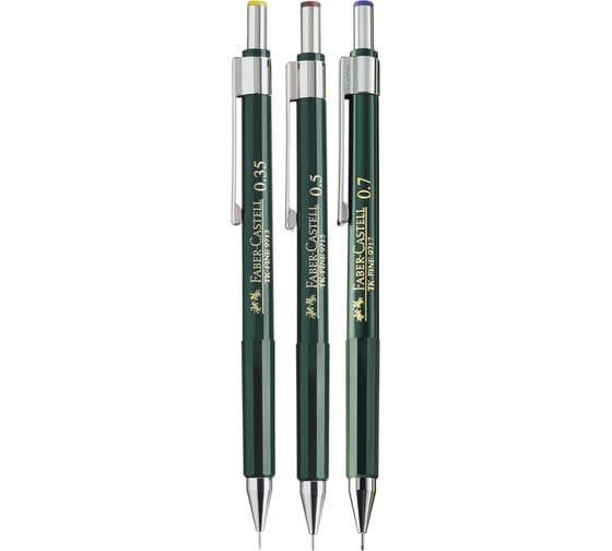 Набор механических карандашей Faber-Castell TK-Fine 97 HB, 0.35/0.5/0.7 мм 136030
