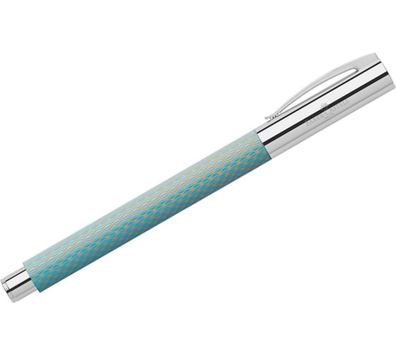 Перьевая ручка Faber-Castell Ambition OpArt 2020 Medium синяя, небесно-голубой 147000