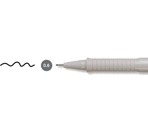 Капиллярная ручка Faber-Castell Ecco Pigment черная, 0.6 мм 166699