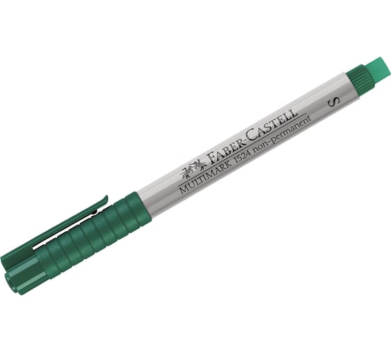 Неперманентный маркер для глянцевых поверхностей Faber-Castell Multimark non permanent S, игольчатый, 0.4 мм, с ластиком 152463