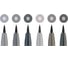 Набор капиллярных ручек Faber-Castell Pitt Artist Pen Brush оттенки серого, 6 шт 167104 2