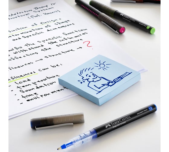 Ручка-роллер Faber-Castell Free Ink синяя, 1.5 мм, одноразовая 348351