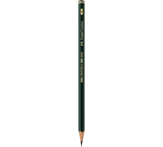 Набор чернографитных карандашей Faber-Castell Castell 9000 Design Set 12 шт, 5H-5B, заточенный, металлический корпус 119064