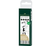 Набор капиллярных ручек Faber-Castell Ecco Pigment черные, 4 шт, 0.2/0.4/0.6/0.8 мм 167004