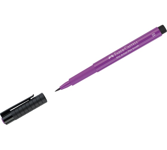 Капиллярная ручка Faber-Castell Pitt Artist Pen Brush цвет 134 малиновая, кистевая 167434