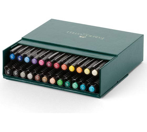 Набор капиллярных ручек Faber-Castell Pitt Artist Pen Brush ассорти, 24 шт 167147