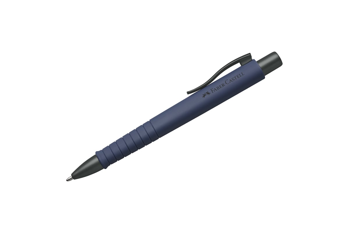 Шариковая автоматическая ручка Faber-Castell Poly Ball Urban XB синяя ...